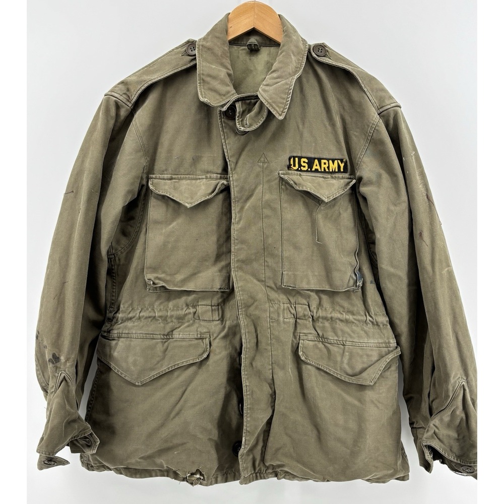 Vintage US Army M-1943 M43 Field Jacket WWII Military Original‎ Coat Size 36